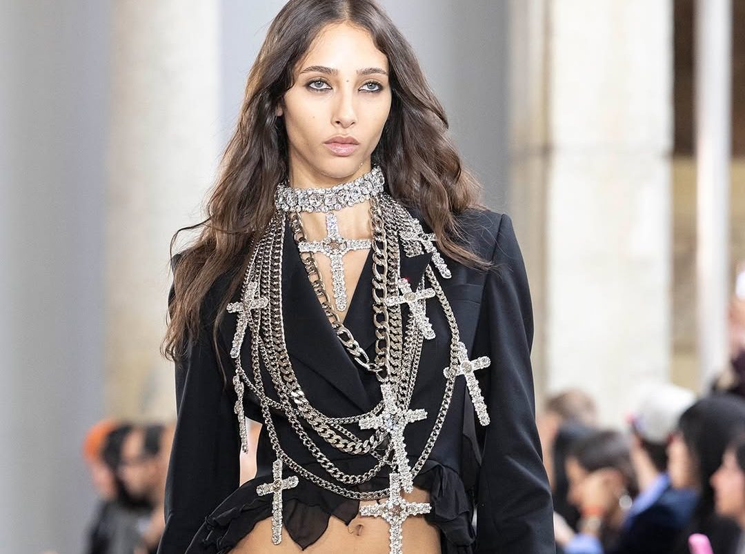Blumarine Spring Summer 2026 by @davidkoma – Goth Romance – @yasminwijnaldum Styling @marcgoehri